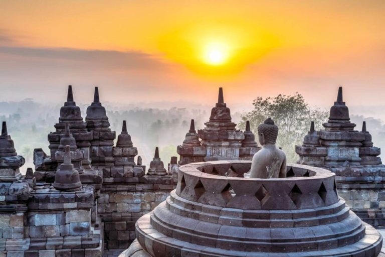 Temple sunrise school trip in Yogyakarta Indonesia