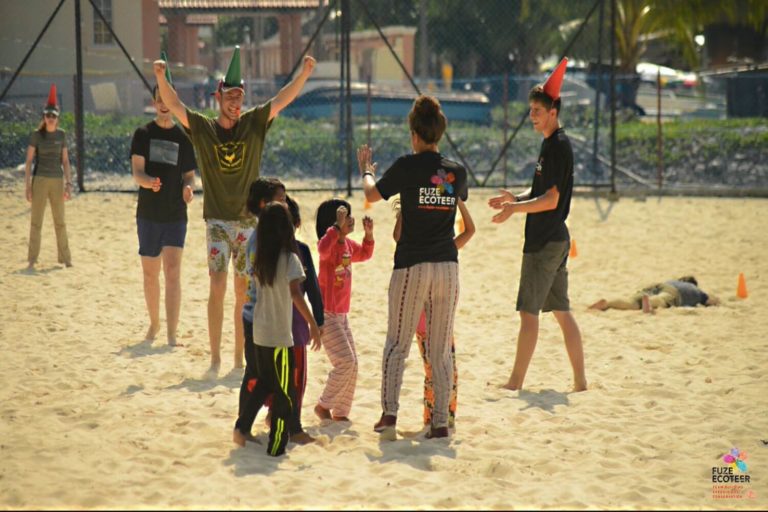 Educational beach games with Perhentian eco education project