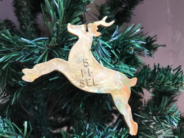 Ocean plastic christmas tree decoration reindeer