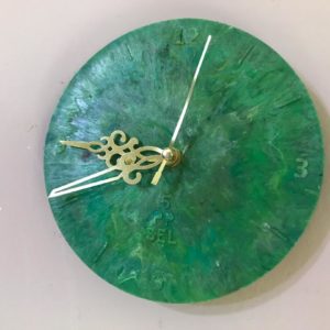 upcycled plastic wall clock