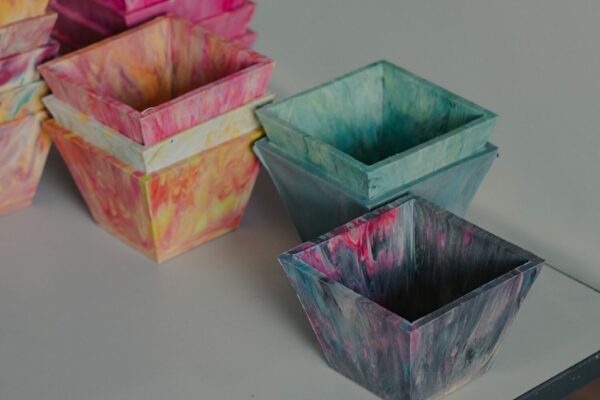 recycled plastic flower pot precious plastic