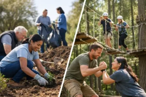 Corporate Service Days Versus Team Building